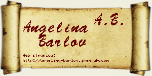 Angelina Barlov vizit kartica